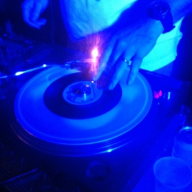 DJ BMF spinning 45s